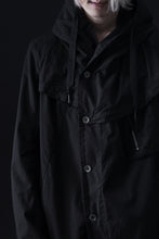 画像をギャラリービューアに読み込む, masnada CROPPED LOOSE POCKET PARKA JACKET / STRETCH COTTON RIPSTOP (SOLID BLACK)