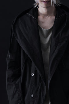 画像をギャラリービューアに読み込む, masnada CROPPED LOOSE POCKET PARKA JACKET / STRETCH COTTON RIPSTOP (SOLID BLACK)