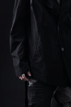 画像をギャラリービューアに読み込む, masnada CROPPED LOOSE POCKET PARKA JACKET / STRETCH COTTON RIPSTOP (SOLID BLACK)