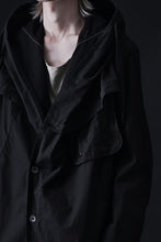 画像をギャラリービューアに読み込む, masnada CROPPED LOOSE POCKET PARKA JACKET / STRETCH COTTON RIPSTOP (SOLID BLACK)