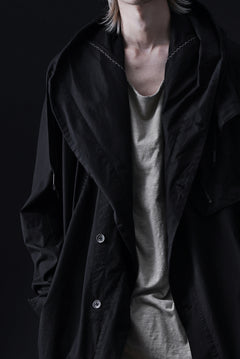 画像をギャラリービューアに読み込む, masnada CROPPED LOOSE POCKET PARKA JACKET / STRETCH COTTON RIPSTOP (SOLID BLACK)