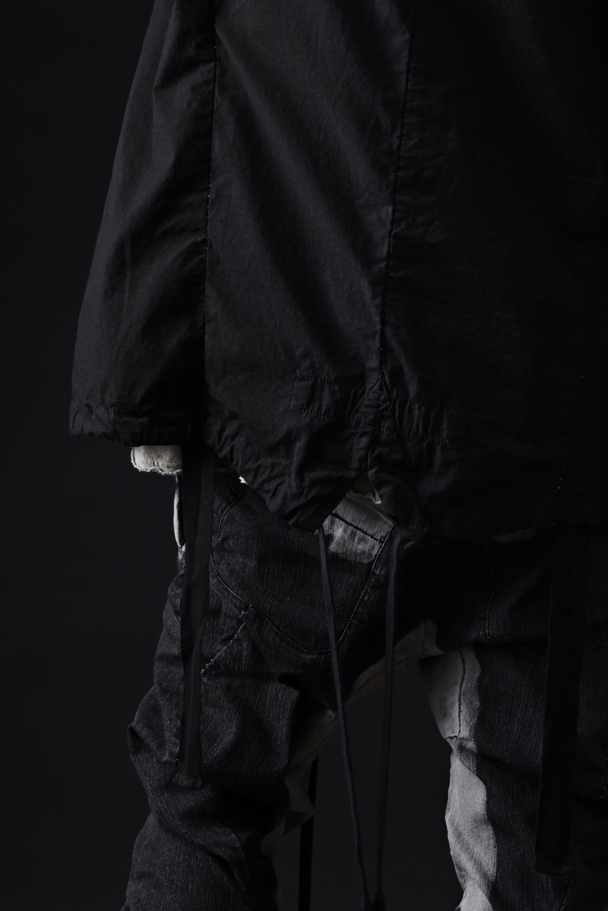 画像をギャラリービューアに読み込む, masnada CROPPED LOOSE POCKET PARKA JACKET / STRETCH COTTON RIPSTOP (SOLID BLACK)