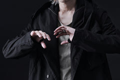 画像をギャラリービューアに読み込む, masnada CROPPED LOOSE POCKET PARKA JACKET / STRETCH COTTON RIPSTOP (SOLID BLACK)