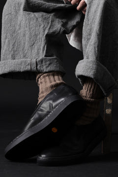 画像をギャラリービューアに読み込む, Portaille LOW SLIP SHOES / WAXED HORSE (BLACK x BLACK)