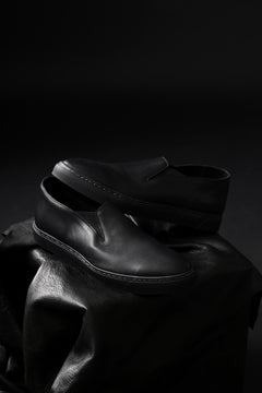 画像をギャラリービューアに読み込む, Portaille LOW SLIP SHOES / WAXED HORSE (BLACK x BLACK)