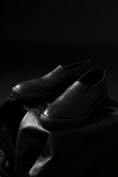 画像をギャラリービューアに読み込む, Portaille LOW SLIP SHOES / WAXED HORSE (BLACK x BLACK)