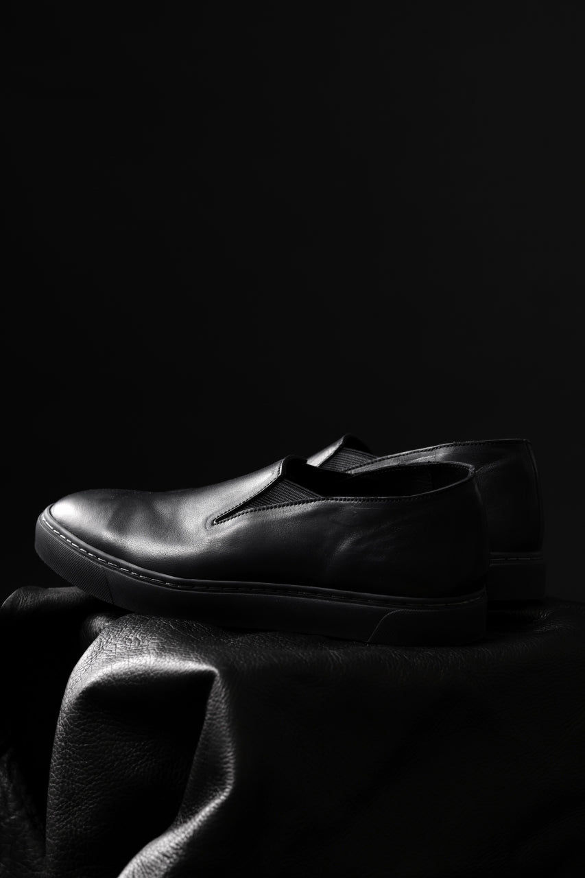 画像をギャラリービューアに読み込む, Portaille LOW SLIP SHOES / WAXED HORSE (BLACK x BLACK)