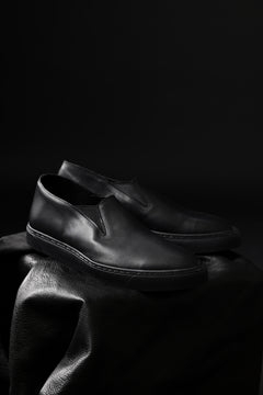 画像をギャラリービューアに読み込む, Portaille LOW SLIP SHOES / WAXED HORSE (BLACK x BLACK)