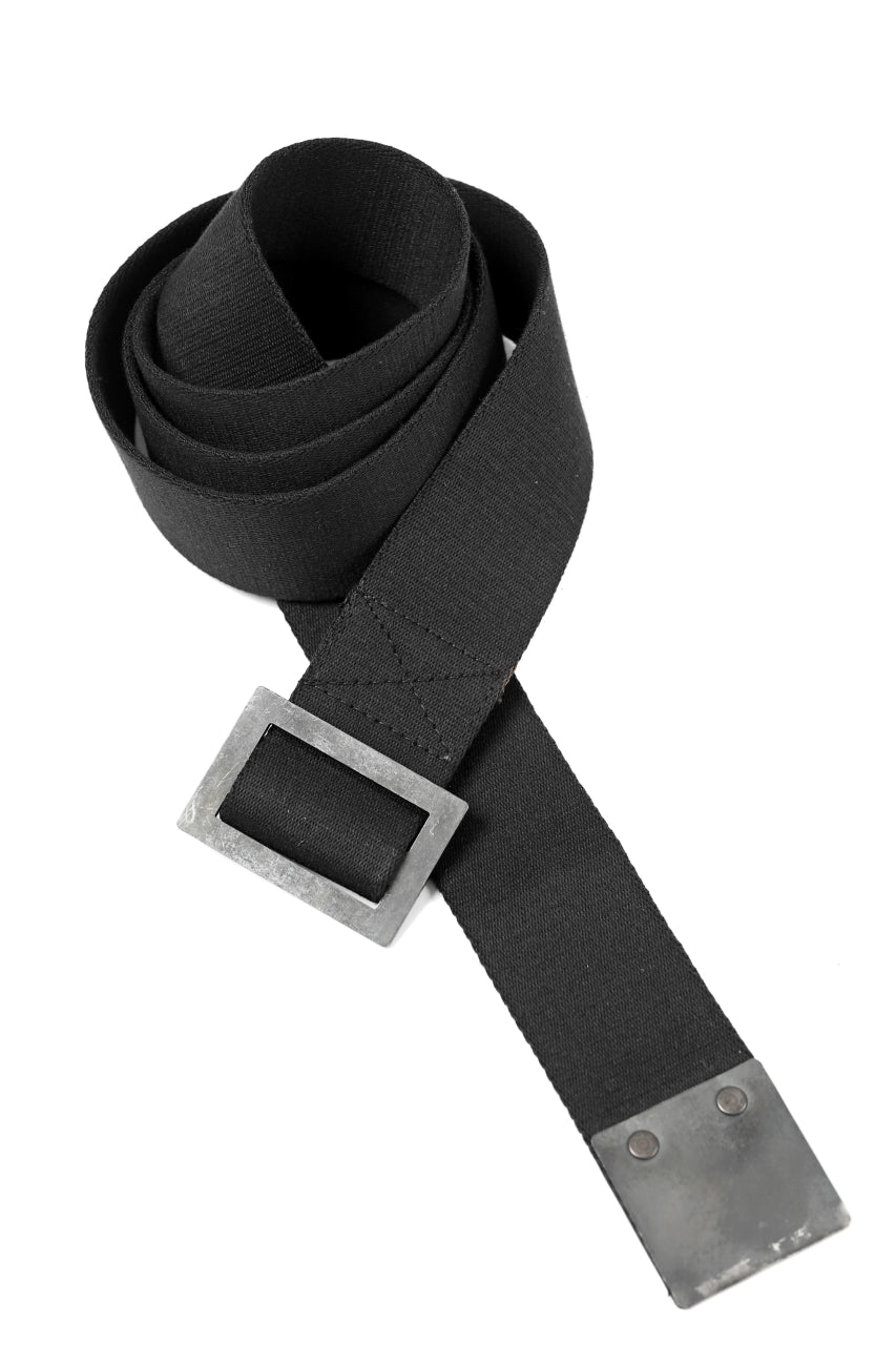 画像をギャラリービューアに読み込む, BORIS BIDJAN SABERI FABRIC & PLATE BELT / OBJECT DYED "BELT5-SIN" (BLACK)