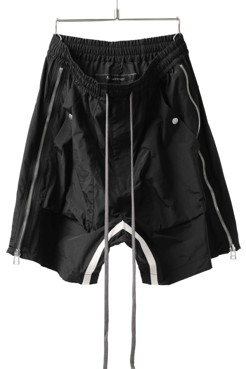 画像をギャラリービューアに読み込む, A.F ARTEFACT -INLINE- SIDE FASTNER SHORTS (BLACK)