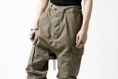 Load image into Gallery viewer, 11 BY BORIS BIDJAN SABERI CARGO POCKET PANTS / OBJECT DYED "P21B-F-1482" (MUD GREY)