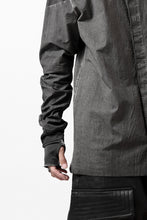 Load image into Gallery viewer, thomkrom NO COLLAR SHIRT/ JERSEY+WOVEN (BLACK OIL)