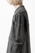 Load image into Gallery viewer, thomkrom NO COLLAR SHIRT/ JERSEY+WOVEN (BLACK OIL)