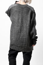 画像をギャラリービューアに読み込む, thom/krom DYEING BOMBER-SHIRT / LINEN+ELASTIC NYLON (BLACK OIL)