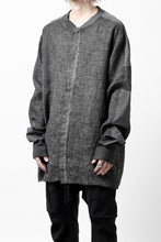 画像をギャラリービューアに読み込む, thom/krom DYEING BOMBER-SHIRT / LINEN+ELASTIC NYLON (BLACK OIL)