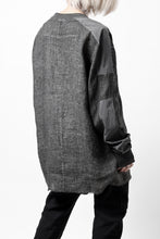 画像をギャラリービューアに読み込む, thom/krom DYEING BOMBER-SHIRT / LINEN+ELASTIC NYLON (BLACK OIL)