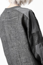 画像をギャラリービューアに読み込む, thom/krom DYEING BOMBER-SHIRT / LINEN+ELASTIC NYLON (BLACK OIL)