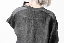 画像をギャラリービューアに読み込む, thom/krom DYEING BOMBER-SHIRT / LINEN+ELASTIC NYLON (BLACK OIL)
