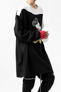 画像をギャラリービューアに読み込む, FACETASM × DISNEY Collaboration MICKEY ASYMMETRIC LONG SLEEVE TEE (BLACK)