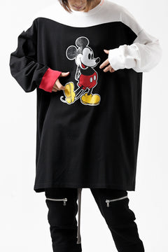 画像をギャラリービューアに読み込む, FACETASM × DISNEY Collaboration MICKEY ASYMMETRIC LONG SLEEVE TEE (BLACK)