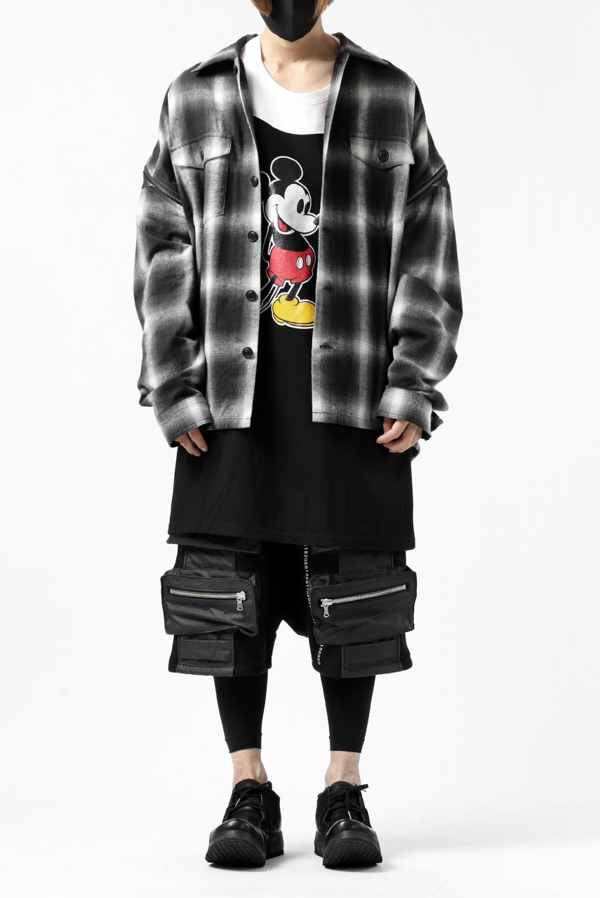 画像をギャラリービューアに読み込む, FACETASM × DISNEY Collaboration MICKEY ASYMMETRIC LONG SLEEVE TEE (BLACK)
