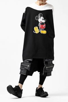 画像をギャラリービューアに読み込む, FACETASM × DISNEY Collaboration MICKEY ASYMMETRIC LONG SLEEVE TEE (BLACK)