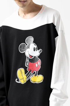 画像をギャラリービューアに読み込む, FACETASM × DISNEY Collaboration MICKEY ASYMMETRIC LONG SLEEVE TEE (BLACK)