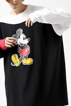 画像をギャラリービューアに読み込む, FACETASM × DISNEY Collaboration MICKEY ASYMMETRIC LONG SLEEVE TEE (BLACK)