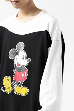 画像をギャラリービューアに読み込む, FACETASM × DISNEY Collaboration MICKEY ASYMMETRIC LONG SLEEVE TEE (BLACK)
