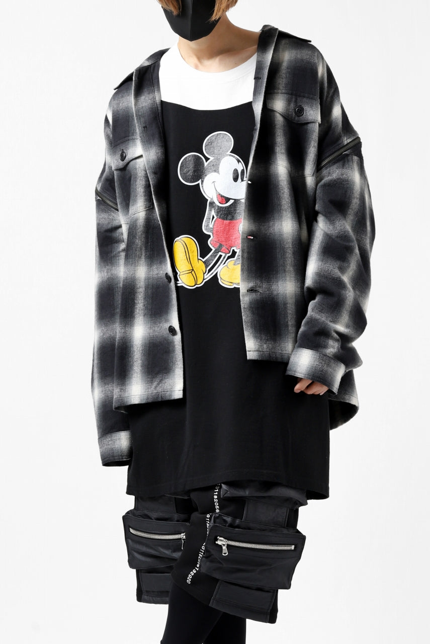 画像をギャラリービューアに読み込む, FACETASM × DISNEY Collaboration MICKEY ASYMMETRIC LONG SLEEVE TEE (BLACK)