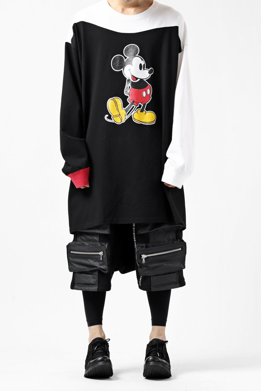 画像をギャラリービューアに読み込む, FACETASM × DISNEY Collaboration MICKEY ASYMMETRIC LONG SLEEVE TEE (BLACK)