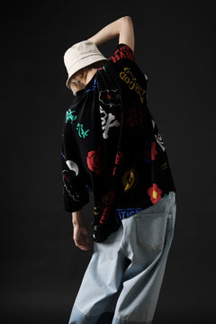 画像をギャラリービューアに読み込む, mastermind JAPAN ALL-OVER DESIGN VELOUR TEE / BOXY FIT (MULTI)