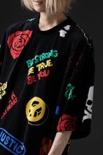 画像をギャラリービューアに読み込む, mastermind JAPAN ALL-OVER DESIGN VELOUR TEE / BOXY FIT (MULTI)