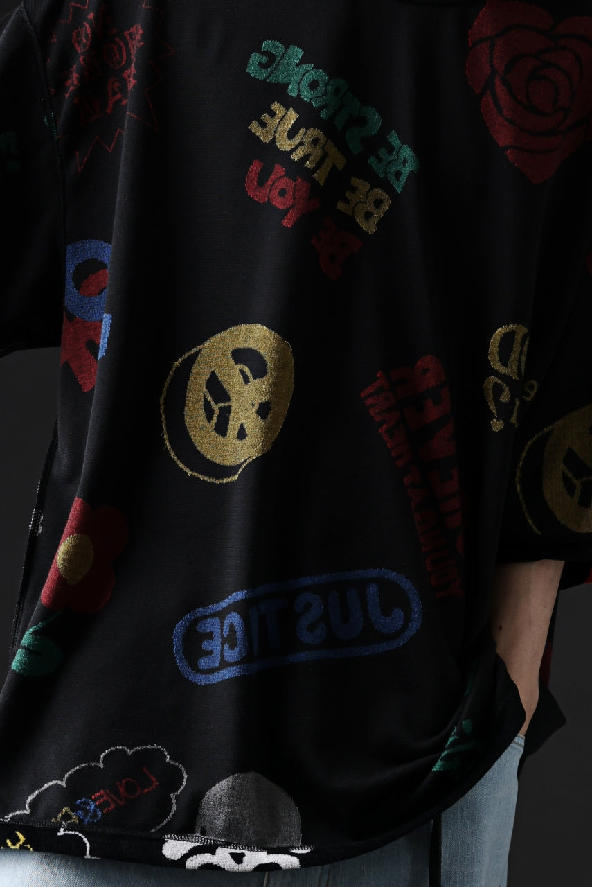 画像をギャラリービューアに読み込む, mastermind JAPAN ALL-OVER DESIGN VELOUR TEE / BOXY FIT (MULTI)