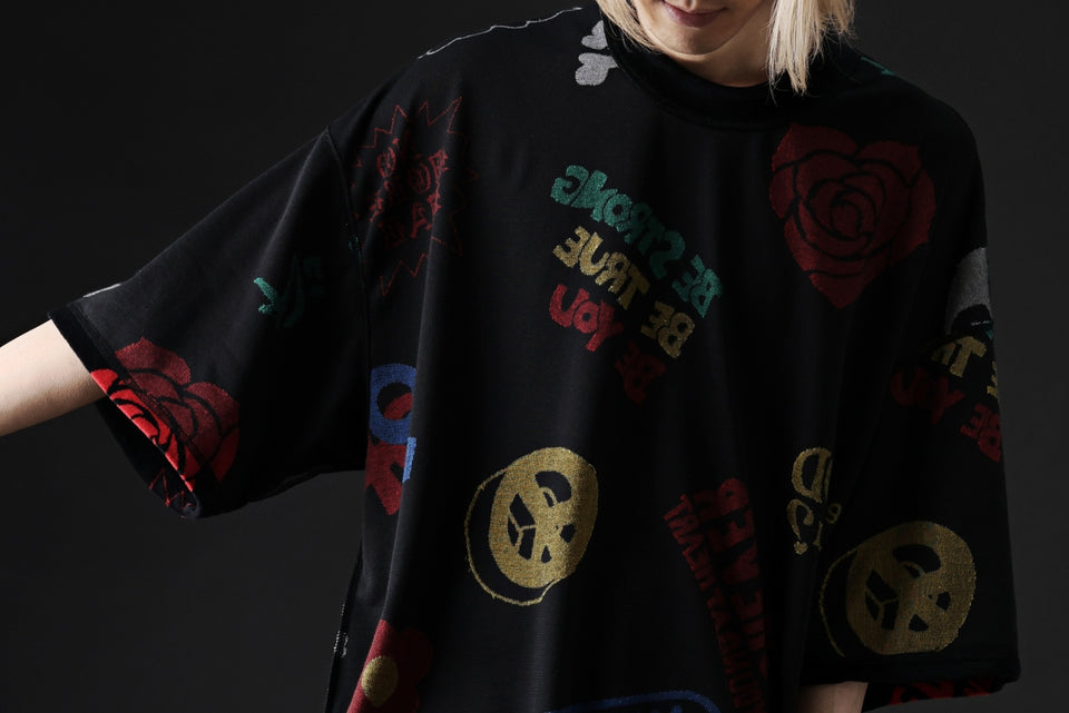 画像をギャラリービューアに読み込む, mastermind JAPAN ALL-OVER DESIGN VELOUR TEE / BOXY FIT (MULTI)