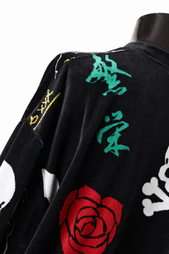 画像をギャラリービューアに読み込む, mastermind JAPAN ALL-OVER DESIGN VELOUR TEE / BOXY FIT (MULTI)