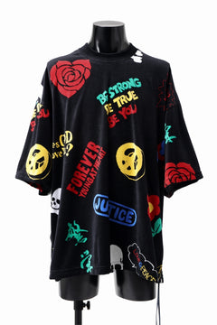 画像をギャラリービューアに読み込む, mastermind JAPAN ALL-OVER DESIGN VELOUR TEE / BOXY FIT (MULTI)