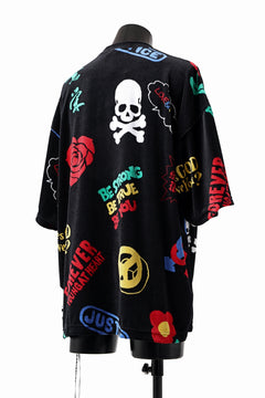 画像をギャラリービューアに読み込む, mastermind JAPAN ALL-OVER DESIGN VELOUR TEE / BOXY FIT (MULTI)