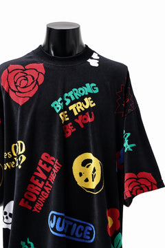 画像をギャラリービューアに読み込む, mastermind JAPAN ALL-OVER DESIGN VELOUR TEE / BOXY FIT (MULTI)