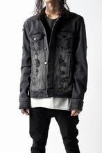 画像をギャラリービューアに読み込む, thomkrom DESTROY FADE JEAN JACKET / ELASTIC DENIM (DARK GREY)