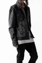 画像をギャラリービューアに読み込む, thomkrom DESTROY FADE JEAN JACKET / ELASTIC DENIM (DARK GREY)