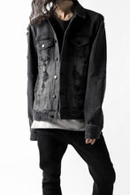 画像をギャラリービューアに読み込む, thomkrom DESTROY FADE JEAN JACKET / ELASTIC DENIM (DARK GREY)