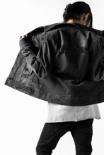 画像をギャラリービューアに読み込む, thomkrom DESTROY FADE JEAN JACKET / ELASTIC DENIM (DARK GREY)