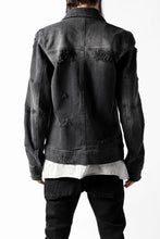 画像をギャラリービューアに読み込む, thomkrom DESTROY FADE JEAN JACKET / ELASTIC DENIM (DARK GREY)