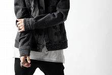画像をギャラリービューアに読み込む, thomkrom DESTROY FADE JEAN JACKET / ELASTIC DENIM (DARK GREY)