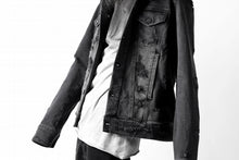 画像をギャラリービューアに読み込む, thomkrom DESTROY FADE JEAN JACKET / ELASTIC DENIM (DARK GREY)