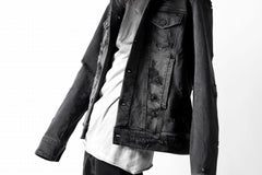画像をギャラリービューアに読み込む, thomkrom DESTROY FADE JEAN JACKET / ELASTIC DENIM (DARK GREY)