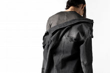 画像をギャラリービューアに読み込む, thomkrom DESTROY FADE JEAN JACKET / ELASTIC DENIM (DARK GREY)