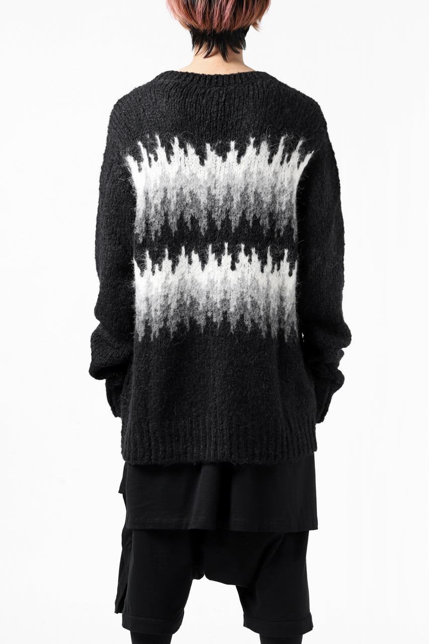 画像をギャラリービューアに読み込む, thomkrom JACQUARD KNIT PULLOVER / ALPACA WOOL (BLACK)