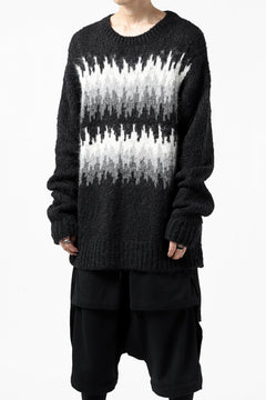 画像をギャラリービューアに読み込む, thomkrom JACQUARD KNIT PULLOVER / ALPACA WOOL (BLACK)